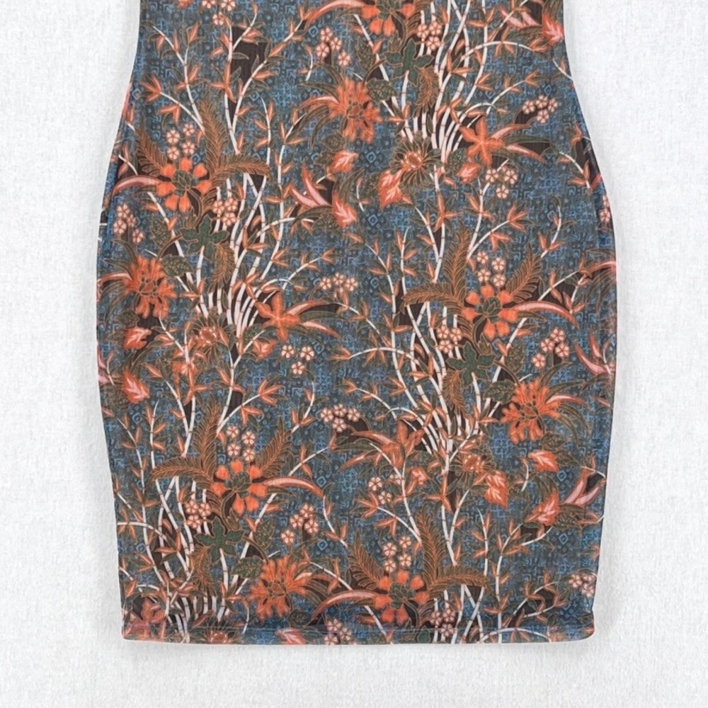 ZIMMERMANN Floral Print Mini Dress Womens Large Mesh Bodycon Sleeveless Tank - Picture 10 of 15